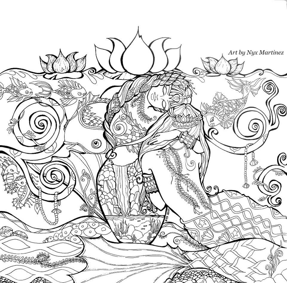 adult coloring page nyx