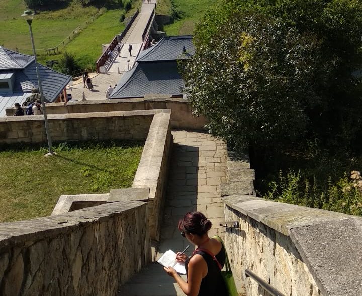Sketching in Kuks, a Heritage Site in Northern Bohemia. Photo by Jyotsna Ramani